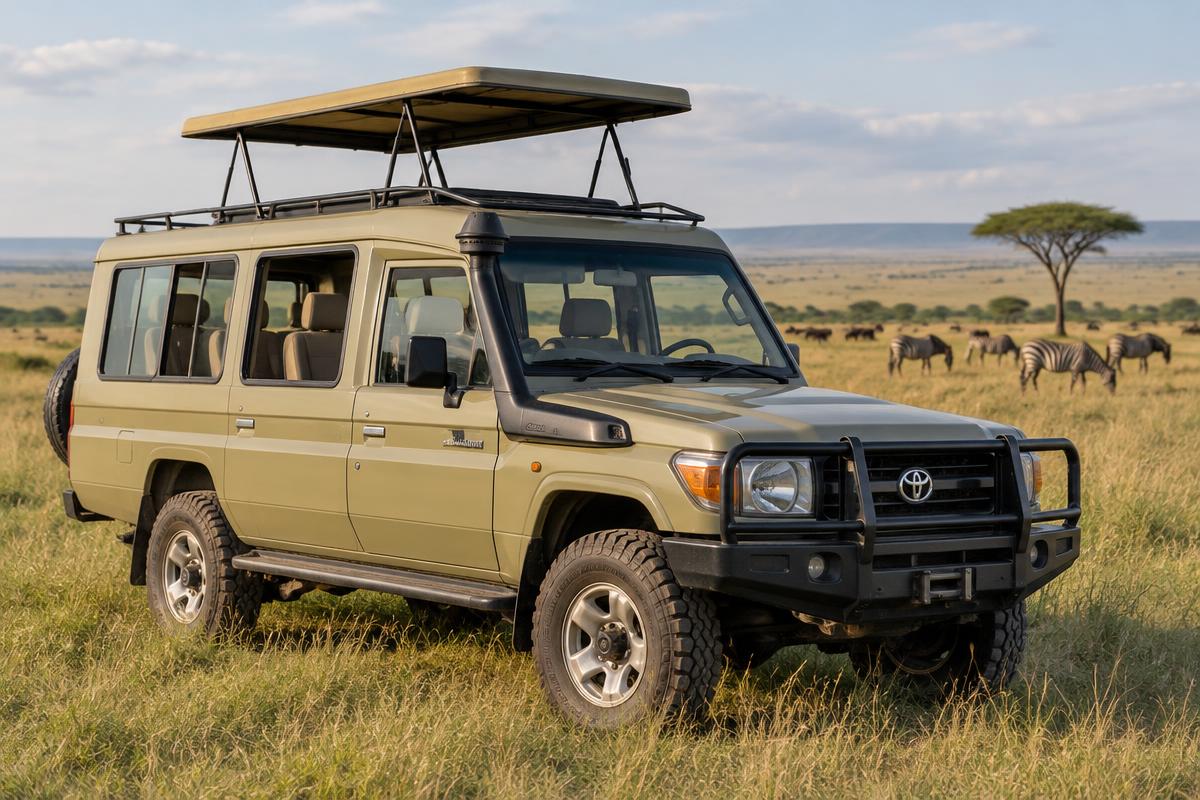 Safari Land Cruiser (Pop-up Roof) for hire in Nairobi